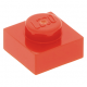 LEGO lapos elem 1x1, piros (3024)